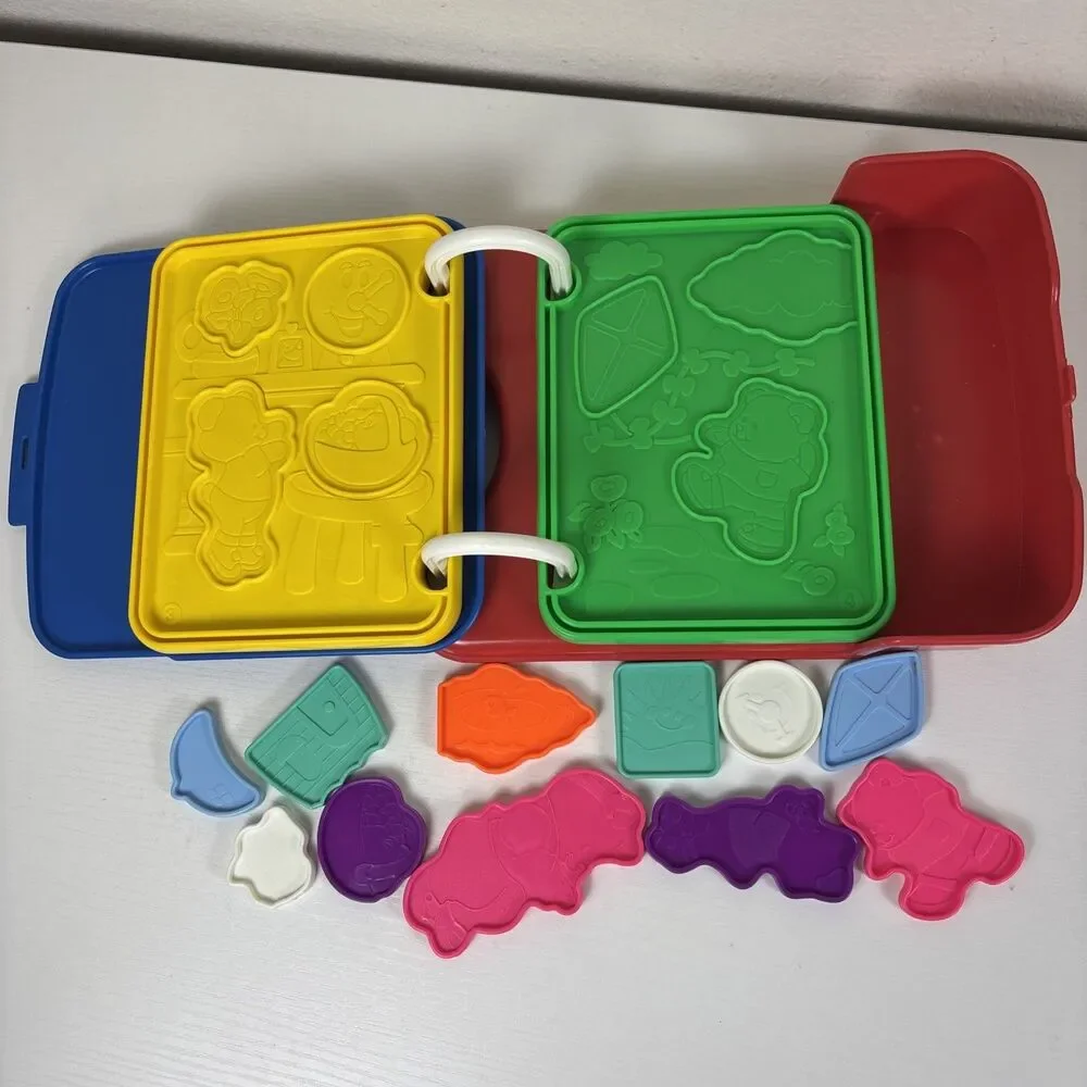 Fisher Price-Puzzle Book-9 Puzzle Pieces-1994-Vintage-As Shown Missing 2 Pieces